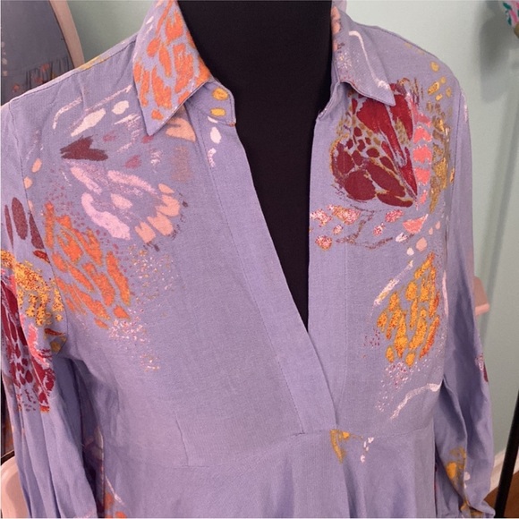 NWT Free people flowy pleated style blouse - Picture 2 of 5
